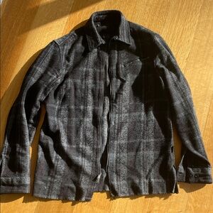 Varvatos Men's Black Plaid shirt Jacket